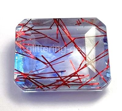 95.20 Ct Natural Emerald Cut Bi-Color Quartz Rutilated IGL Certified Gems 5AOG - Image 1 of 4