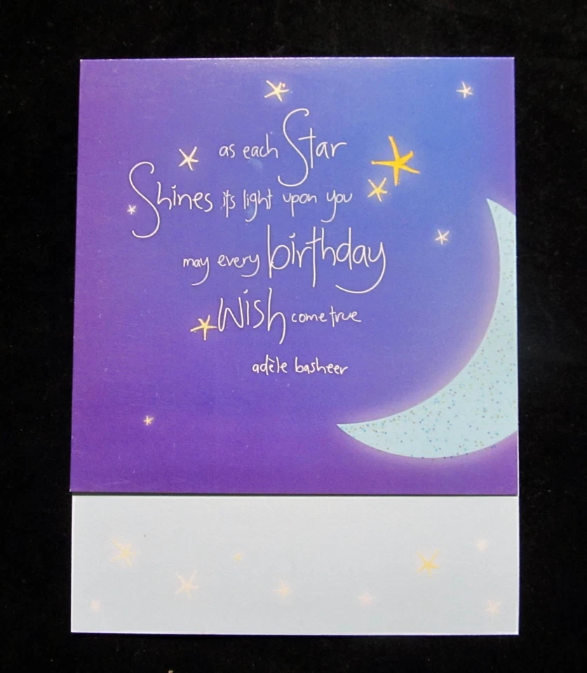 Leanin Tree Birthday Greeting Card Moon Stars Multi Color Notions Series P24 - Image 1 of 2