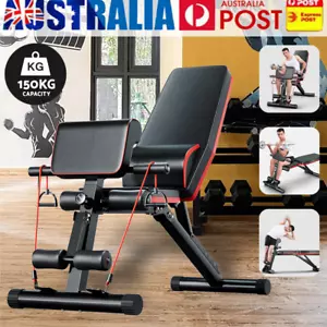 Adjustable Weight Press Bench Fitness Incline Sit up Gym Flat FID Ab Abdominal - Picture 1 of 11