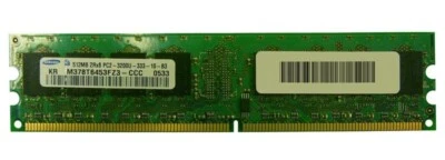 SAMSUNG 512MB PC2-3200U 400MHz Memory (M378T6453FG0-CCC) - Image 1 of 2