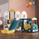 5 in 1 Kids Swing & Slide Set Toddler Baby Basketball Bus Driving Climber Toys