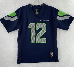 NFL Youth Jersey Seattle Seahawks (Fan#12) The 12th Man-Dark Blue Size M (10-12) - Picture 1 of 7