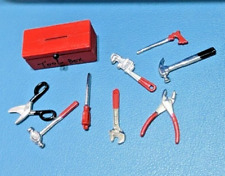 Dollhouse Miniature Tool Box w/ Tools 9pc 1:12 Scale  - US SHIPPER