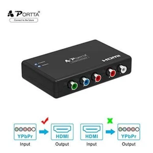 Portta Component to HDMI Converter, Portta YPbPr Component RGB + R/L Audio to - Picture 1 of 6