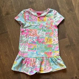 Lilly Pulitzer Girls Dress Medium 6-7 Multi Color Checked - Picture 1 of 3