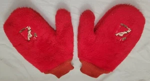Vtg BC Comics Open Golf Mittens Antigua Red Plush Soft Gloves Rare Humor Funny - Picture 1 of 11