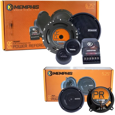 Memphis PRX60C 6.5" Component + PRX5 5.25" Coaxial Speakers - Complete Car Audio - Image 1 of 4