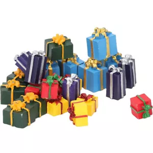 25 Teile 1:12 Miniatur Weihnachtsgeschenkbox Weihnachtsbaum Mini Geschenke Puppenhaus Deko - Bild 1 von 9