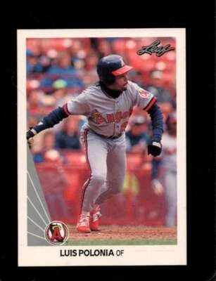 1990 LEAF #295 LUIS POLONIA NM ANGELS *X77043 - Image 1 of 2