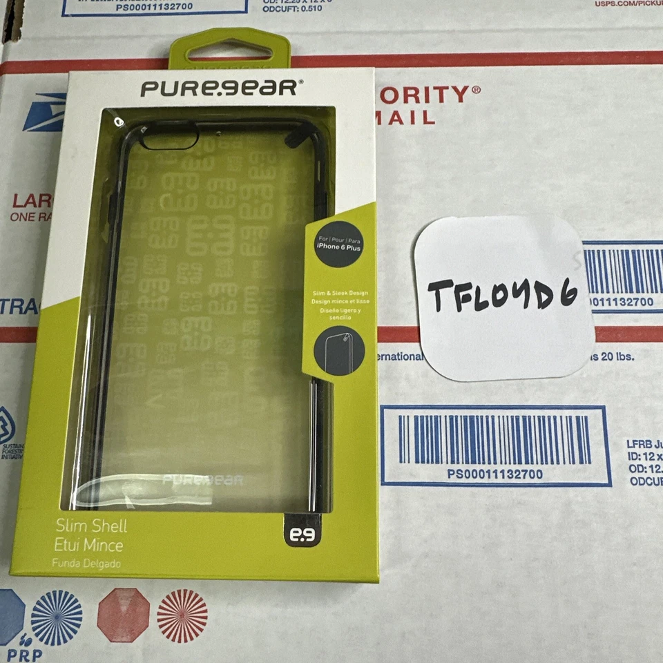 Funda delgada PureGear para Apple iPhone 6 Plus - Transparente con adornos negros Foto 1 de 1