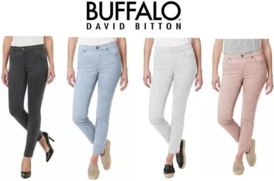 Buffalo David Bitton Women's "DAILY" Mid-Rise Stretch Skinny Ankle Grazer Pants - Image 1 of 4