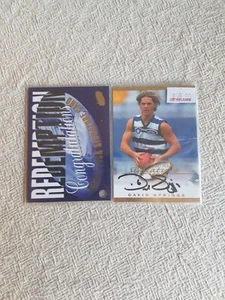 2000 Select AFL Millenium Draft Pick Signature Card DS15 David Spriggs (Geelong) - Foto 1 di 4