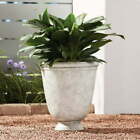 Ember Gray Resin Planter, 16in x 16in x 18in,Outdoor Indoor Planter Box