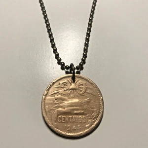 1944 Segunda Guerra Mundial México 20 Centavos Moneda Colgante Collar Águila Mexicana 🦅. Genial 🎁 A1 - Imagen 1 de 5