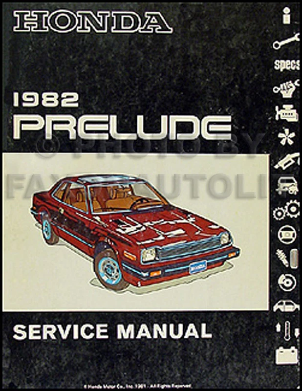 1982 Honda Prelude Tienda Manual OEM Fábrica Dealer Originales Reparar Servicio - Imagen 1 de 2