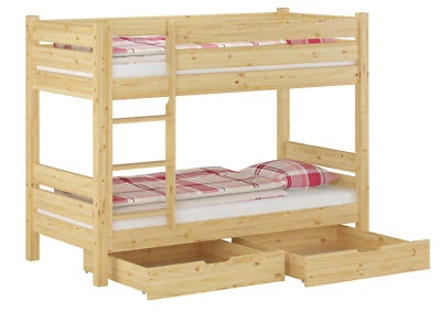 Etagenbett teilbar 90x200 Matratzen Bettkästen Stockbett Kinderbett Hochbett - Bild 1 von 4