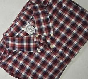 BROOKS BROTHERS MENS SHIRT Sz XXL, Maroon, L/S, Button Up, Madras Plaid, Regent - Picture 1 of 11