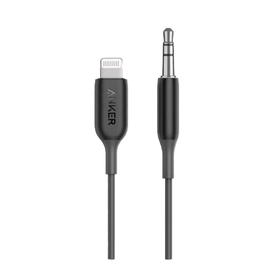 Anker Durable 3.5mm Audio Cable with 8-Pin Connector Black Superior Audio 3 Ft. - Image 1 of 1
