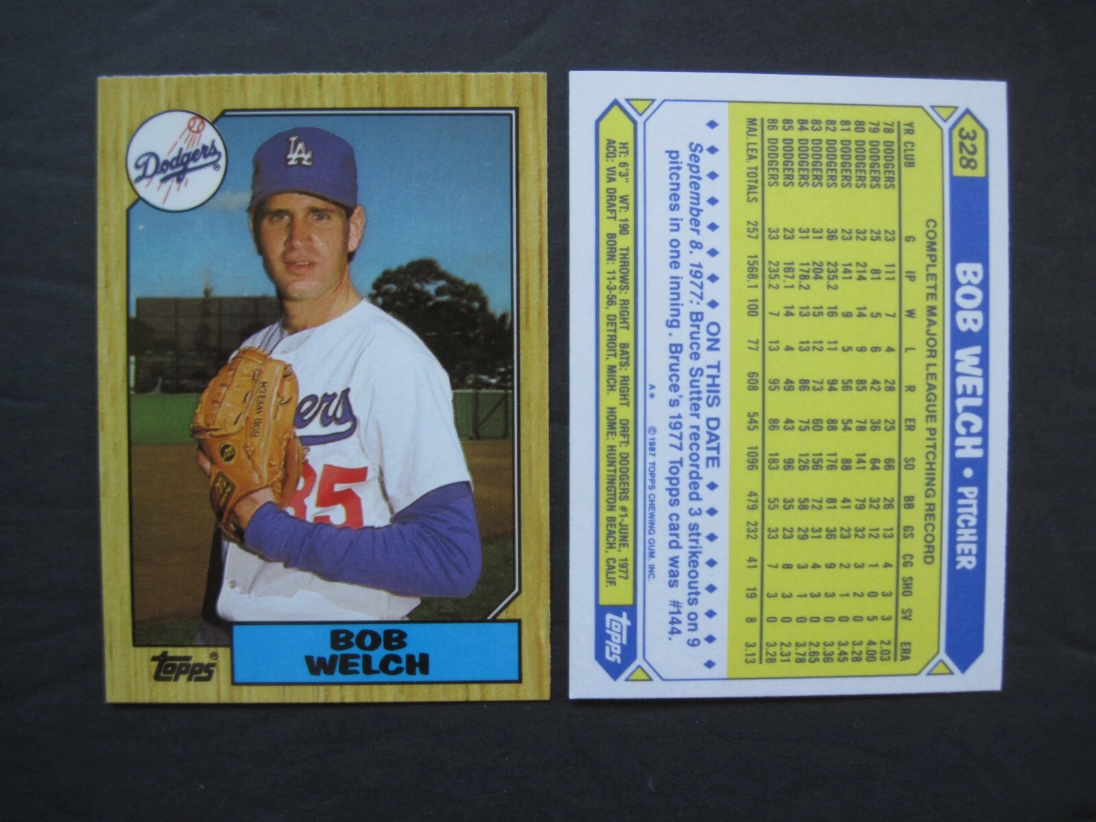 BOB WELCH CARDS You Pick TOPPS Fleer Donruss Leaf Score UD 1979 Rookie to 1993