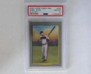 2005 Topps Turkey Red #230 DEREK JETER Blue Sky GEM MT PSA 10 - Picture 1 of 6