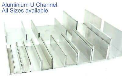 Aluminium U CHANNEL C Section Good Range & Bespoke Cutting Service Available T/O • 26.15£