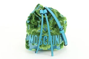 Moschino Green x Blue Corduroy Drawstring Crossbody 5mo830s - Picture 1 of 12