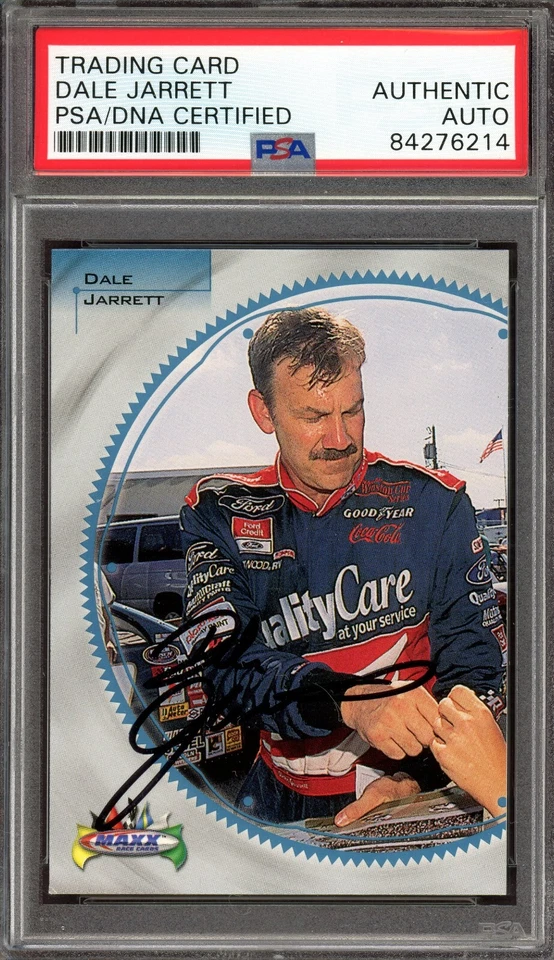 Dale Jarrett ~ Autógrafo Maxx 1999 #7 ~ Certificado PSA/DNA Auténtico Foto 1 de 1