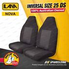 Front Ilana Universal Nova Imitation Suede Car Seat Covers Size 25 DS - Black