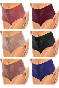 6 Calzoncillos Ropa Interior Fajas Encaje Cubierta Completa S M L XL 2X 3X 4X 5X 69057 - Imagen 1 de 12