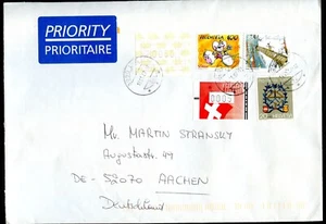 Brief Mi. 1176+1883+2025I+A5ud+A15 Lyss - Aachen 2007 Kat.8,80€ - Imagen 1 de 1