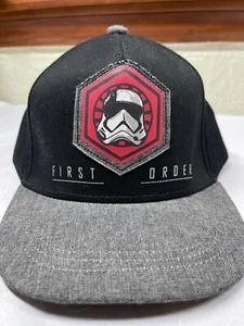 Star Wars First Order Storm Trooper Snapback S/M Black Hat Cap Boys 4-7 yr - Picture 1 of 8