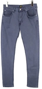 Lee Luke Men's Pants W30/L32 Stretch Slim Fit Zipper Fly Denim Blue - Picture 1 of 8
