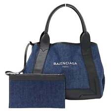 BALENCIAGA Bag Women's Brand Tote Handbag Denim Navy Cabas S Blue 339933 Compact
