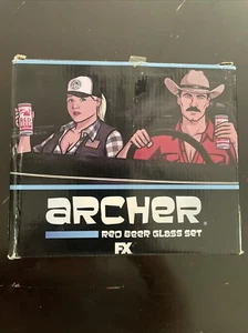 Loot Crate DX Exclusive Archer Red Beer Glass Set NEW - Picture 1 of 4