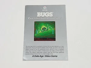 Bugs Atari 2600 Original Auténtico Manual Solo *desgarro - Imagen 1 de 5