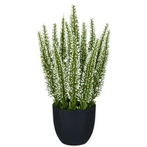 Kunstpflanze Caluna, 3er Set, Farbe weiß, inkl.Kunststoff-Topf, Höhe ca. 23 cm - Bild 1 von 1