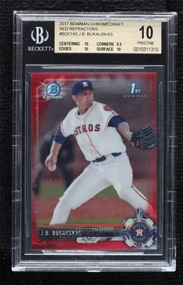2017 Bowman Draft Chrome Red Refractor /5 JB Bukauskas #BDC-143 BGS 10 PRISTINE - Image 1 of 2