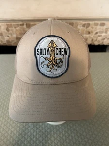 SALTY CREW MENS AUTHENTIC SNAPBACK Hat Cap Tan Color - Picture 1 of 11