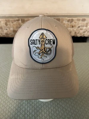 SALTY CREW MENS AUTHENTIC SNAPBACK Hat Cap Tan Color - Image 1 of 4