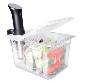 Sous Vide Container 12 Quarts with Universal Collapsible Hinged Lid, Compatib... - Picture 1 of 7