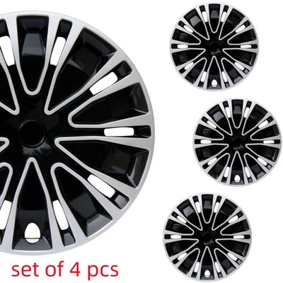 16" Set of 4 Black and Silver wheel rim cover for 2014-2017 Kia Soul Foto 1 de 4