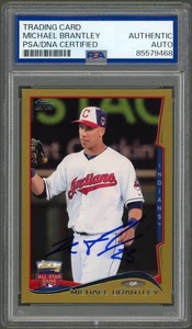 Michael Brantley SIGNED 2014 Topps Update All-Star #176 Auto Gold PSA DNA Card - Picture 1 of 1