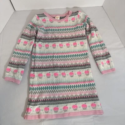 Gymboree Girls Sweater Dress Long Sleeve Pink So Cute! Size 4T - Image 1 of 4