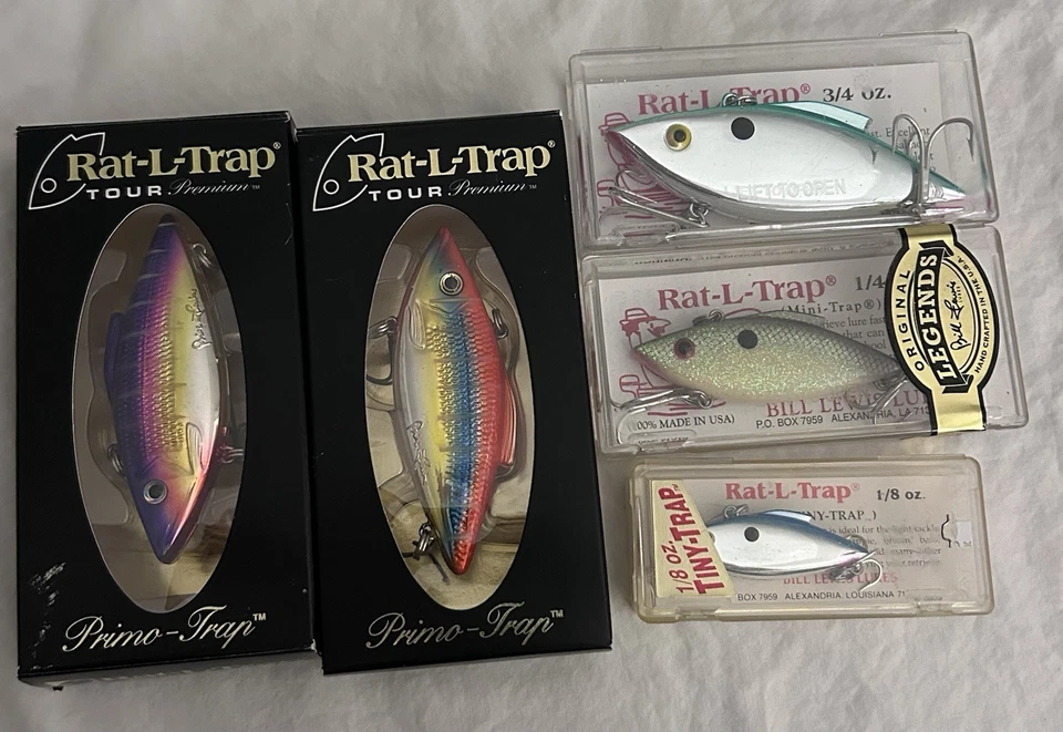 Lot of 5 Bill Lewis Rat-L-Trap Fishing Lures Mixed Sizes NIB - Image 1 of 4