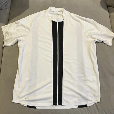 Camiseta NIKE Dri-Fit - Roger Federer - Decote falso branco - Listra preta de corrida - GG - Imagem 1 de 4