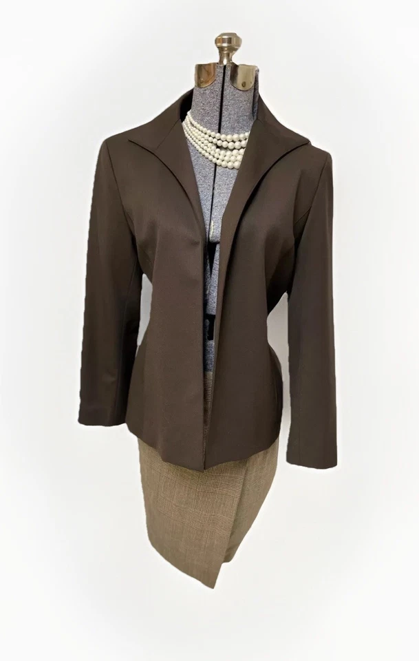 Traje Falda Lafayette 148 & Brooks Brothers Talla M Conjunto de Dos Piezas Bolsillos de Lana Foto 1 de 4