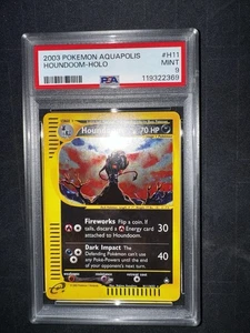 Pokemon Houndoom H11/H32 Aquapolis Holo ENG PSA 9 - No Charizard Crystal    - Bild 1 von 2