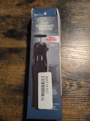 Vivitar 7.5" Compact Tabletop Tripod Hand Grip with Ball Head for Selfies - Image 1 of 4