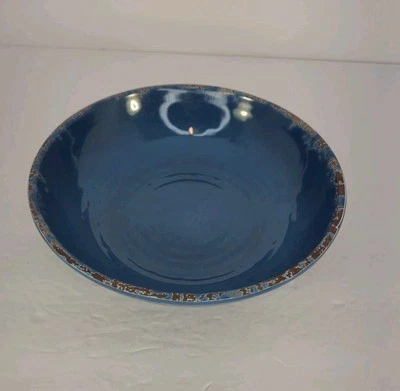 Williams Sonoma Melamina 8" Azul Cuenco Rústico Exterior Servir, Pasta, Fruta Foto 1 de 4