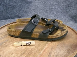 Sandali donna Birkenstock Mayari neri in pelle oliata taglia 41 US 10 reg. - Foto 1 di 12